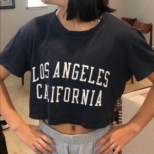 brandy melville cropped t-shirt LOS ANGLES